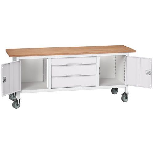 Bott Verso Storage mobil műhelyasztalok, multiplex, szélesség 200 cm