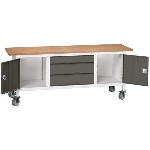 Bott Verso Storage mobil műhelyasztalok, multiplex, szélesség 200 cm