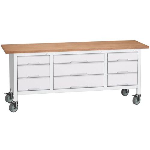 Bott Verso Storage mobil műhelyasztalok, multiplex, szélesség 200 cm