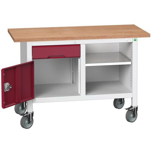 Bott Verso Storage mobil műhelyasztalok, multiplex, szélesség 125 cm