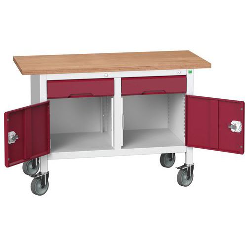 Bott Verso Storage mobil műhelyasztalok, multiplex, szélesség 125 cm