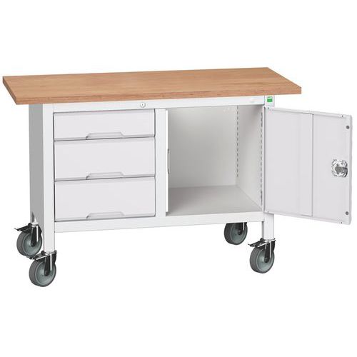 Bott Verso Storage mobil műhelyasztalok, multiplex, szélesség 125 cm