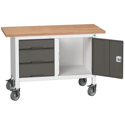 Bott Verso Storage mobil műhelyasztalok, multiplex, szélesség 125 cm