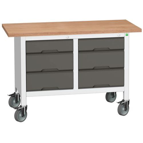 Bott Verso Storage mobil műhelyasztalok, multiplex, szélesség 125 cm