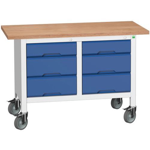 Bott Verso Storage mobil műhelyasztalok, multiplex, szélesség 125 cm