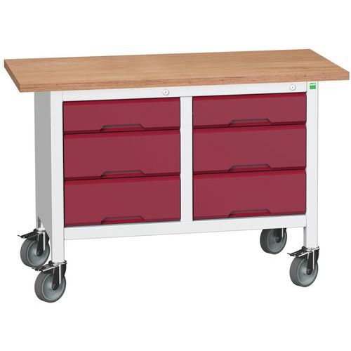 Bott Verso Storage mobil műhelyasztalok, multiplex, szélesség 125 cm