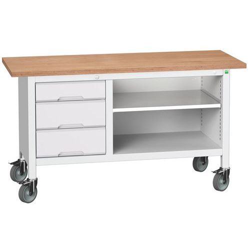 Bott Verso Storage mobil műhelyasztalok, multiplex, szélesség 150 cm