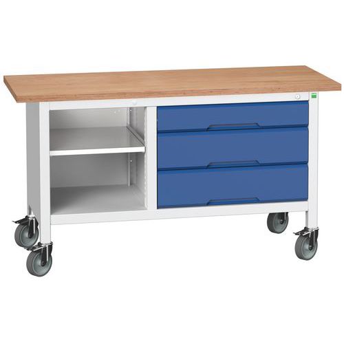 Bott Verso Storage mobil műhelyasztalok, multiplex, szélesség 150 cm