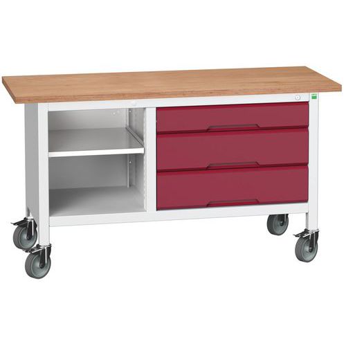 Bott Verso Storage mobil műhelyasztalok, multiplex, szélesség 150 cm