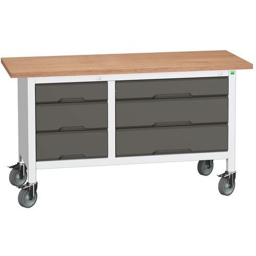 Bott Verso Storage mobil műhelyasztalok, multiplex, szélesség 150 cm