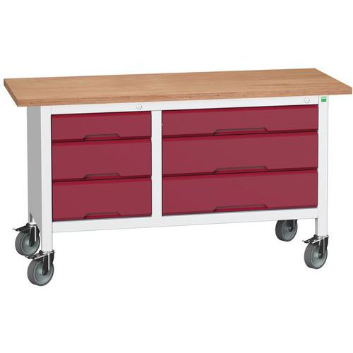 Bott Verso Storage mobil műhelyasztalok, multiplex, szélesség 150 cm