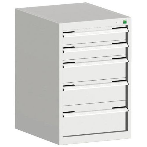 Műhely fiókos szekrények Bott Cubio, 80 x 52,5 x 52,5-65 cm, 5 fiók