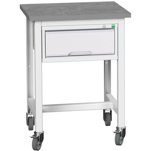 Bott Verso Storage mobil műhelyasztalok fiókkal, szélessége 70 cm, multiplex/linóleum