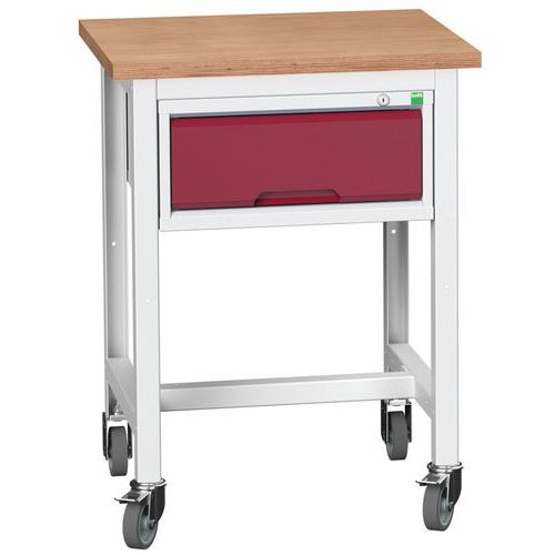 Bott Verso Storage mobil műhelyasztalok fiókkal, szélessége 70 cm, multiplex/linóleum