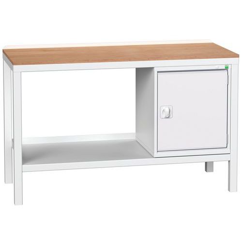 Bott Verso Weld műhelyasztalok szekrénnyel, szélesség 100 és 150 cm, multiplex/acél