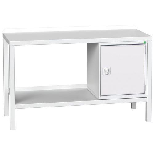 Bott Verso Weld műhelyasztalok szekrénnyel, szélesség 100 és 150 cm, multiplex/acél