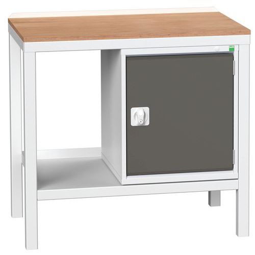 Bott Verso Weld műhelyasztalok szekrénnyel, szélesség 100 és 150 cm, multiplex/acél