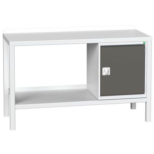 Bott Verso Weld műhelyasztalok szekrénnyel, szélesség 100 és 150 cm, multiplex/acél