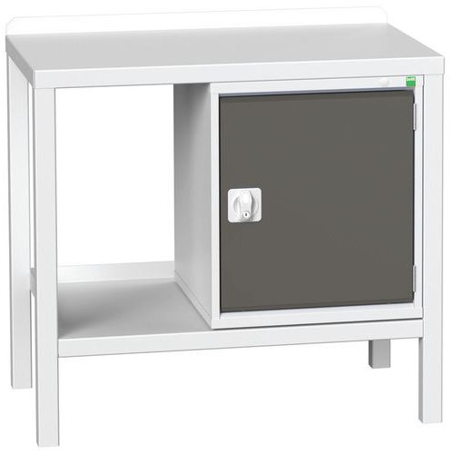 Bott Verso Weld műhelyasztalok szekrénnyel, szélesség 100 és 150 cm, multiplex/acél