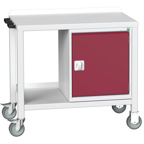 Bott Verso Weld mobil műhelyasztalok szekrénnyel, szélesség 100 cm, multiplex/acél