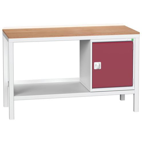 Bott Verso Weld műhelyasztalok szekrénnyel, szélesség 100 és 150 cm, multiplex/acél