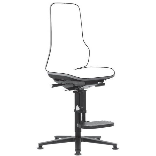 Műhelyszék keretek Neon Bimos 9571, lábtartóval, siklókkal