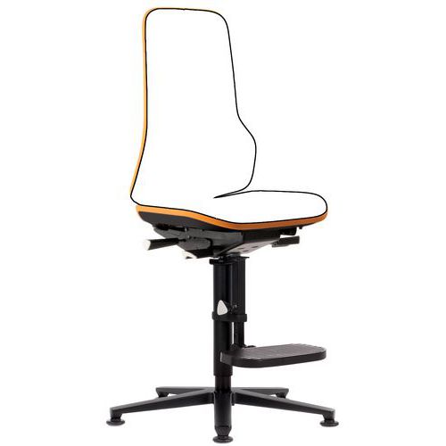 Műhelyszék keretek Neon Bimos 9571, lábtartóval, siklókkal
