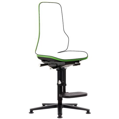 Műhelyszék keretek Neon Bimos 9571, lábtartóval, siklókkal