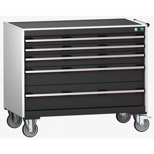 Bott Cubio mobil komód, 89 x 105 x 65 cm, 5 fiókos, multiplex/linóleum/szőnyeg