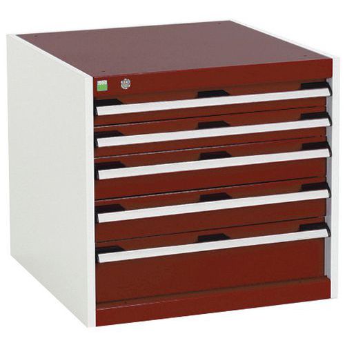 Műhely fiókos szekrények Bott Cubio, 60 x 65 x 52,5-75 cm, 5 fiók