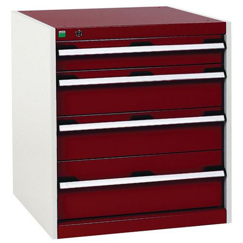 Műhely fiókos szekrények Bott Cubio, 70 x 65 x 52,5-75 cm, 4 fiók