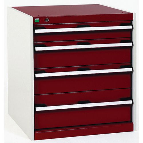 Műhely fiókos szekrények Bott Cubio, 70 x 65 x 52,5-75 cm, 4 fiók