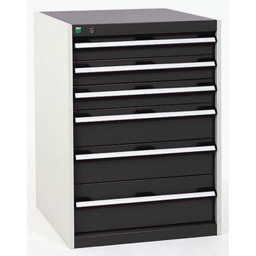 Műhely fiókos szekrények Bott Cubio, 90 x 65 x 52,5-75 cm, 6 fiók