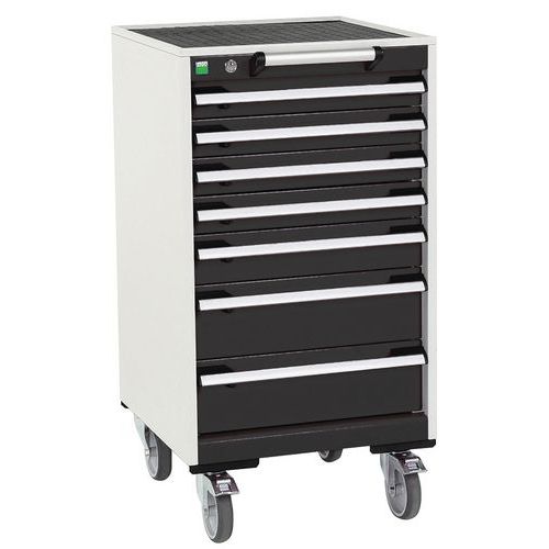 Bott Cubio mobil komód, 99 x 52,5 x 52,5 cm, 7 fiókos, multiplex/linóleum/szőnyeg