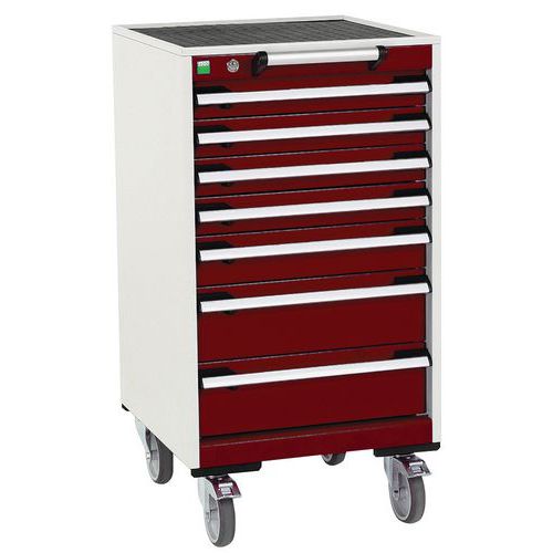 Bott Cubio mobil komód, 99 x 52,5 x 52,5 cm, 7 fiókos, multiplex/linóleum/szőnyeg