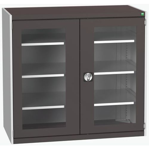 Bott Cubio műhelyszekrények átlátszó ajtókkal, magassága 120 cm