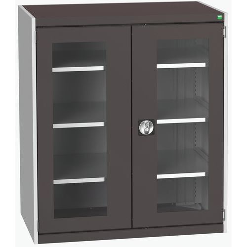 Bott Cubio műhelyszekrények átlátszó ajtókkal, magassága 120 cm