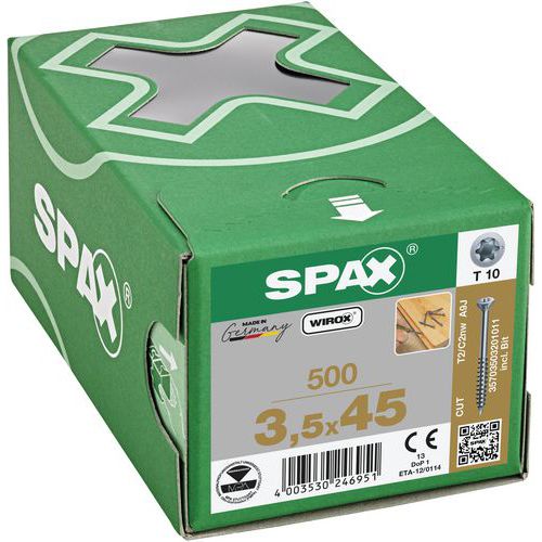 Süllyesztett fejű padlócsavarok Spax TX ø 3,5 mm