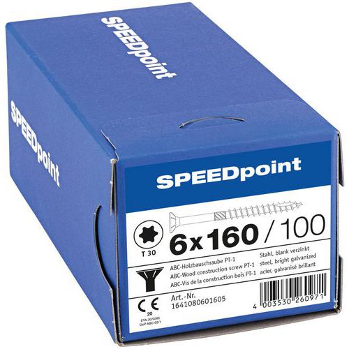 Speedpoint TX süllyesztett fejű facsavarok, ø 6 mm