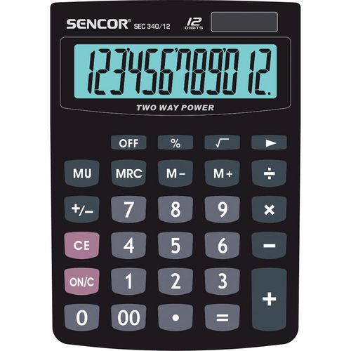 Sencor SEC 340/12 Dual számológép