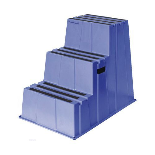 Műanyag munkahelyi lépcsők Manutan Expert, kék