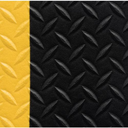 Sof-Tred™ fáradásgátló ipari szőnyegek gyémánt bevonattal, fekete/sárga, szélesség 60 cm