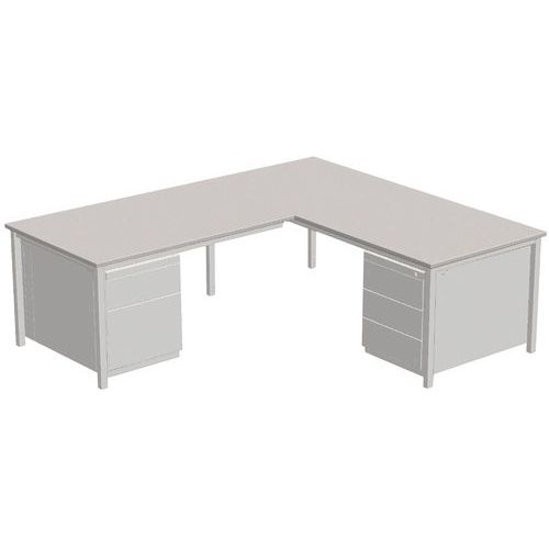 Combi-Classic íróasztal két tárolóval, baloldali kivitel