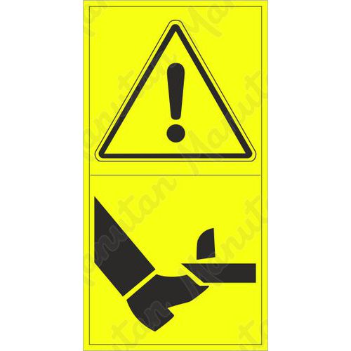 Figyelmeztető táblák - A lábfej elölről történő levágásának veszélye