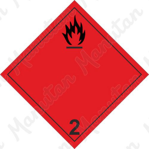 ADR figyelmeztető táblák - Tűzveszély, gyúlékony gázok 2A sz.