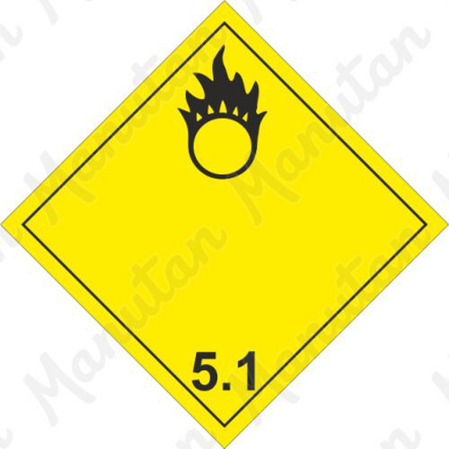 ADR figyelmeztető táblák - Égést támogató anyagok 5.1