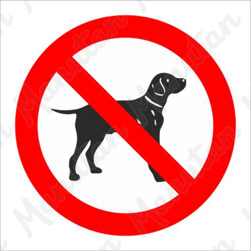 Tiltó táblák - Kutyával belépni tilos