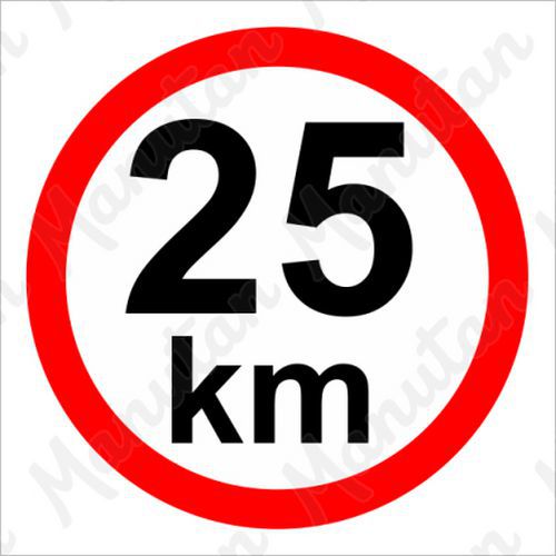 Munkavédelmi táblák - Sebességkorlátozás 25 km/h