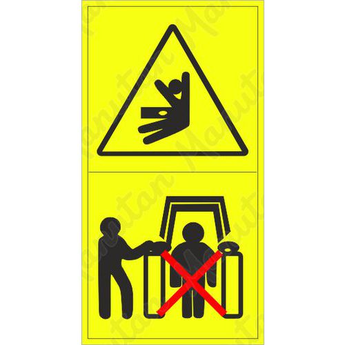 Figyelmeztető táblák - Oldalsó nyomás vagy ütközés veszélye