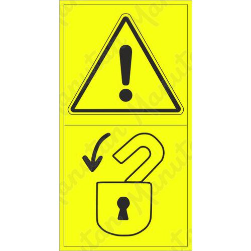 Figyelmeztető táblák - A munka megkezdése előtt biztosítsa a veszélyes területet